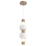 Torno Mandrel Double Pendant - Novel Brass / Clear