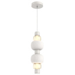 Torno Mandrel Double Pendant - Salt White / Amber