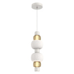 Torno Mandrel Double Pendant - Salt White / Bronze