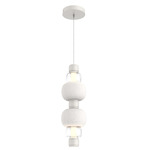 Torno Mandrel Double Pendant - Salt White / Clear