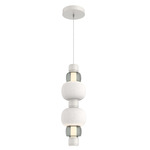 Torno Mandrel Double Pendant - Salt White / Smoke