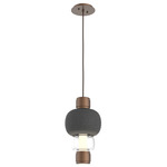 Torno Mandrel Pendant - Burnished Bronze / Clear
