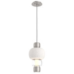 Torno Mandrel Pendant - Beige Silver / Clear