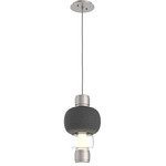 Torno Mandrel Pendant - Beige Silver / Clear