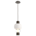 Torno Mandrel Pendant - Flat Bronze / Clear