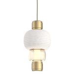 Torno Mandrel Pendant - Gilded Brass / Amber