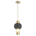 Torno Mandrel Pendant - Gilded Brass / Amber