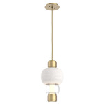 Torno Mandrel Pendant - Gilded Brass / Clear
