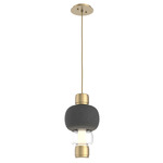 Torno Mandrel Pendant - Gilded Brass / Clear