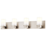 Essex Bathroom Vanity Light - Buffed Nickel / Opal