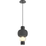 Torno Mandrel Pendant - Matte Black / Amber