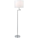 Durango Floor Lamp - Polished Steel / White