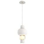 Torno Mandrel Pendant - Salt White / Amber