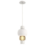 Torno Mandrel Pendant - Salt White / Bronze