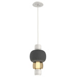 Torno Mandrel Pendant - Salt White / Bronze