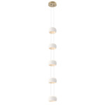 Torno Stack Pendant - Gilded Brass / Chalk