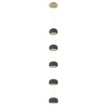 Torno Stack Pendant - Gilded Brass / Charcoal