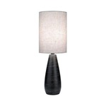 Quatro 2998 Table Lamp - Dark Bronze / White Linen