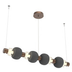 Torno Mandrel Linear Pendant - Burnished Bronze / Amber