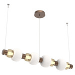 Torno Mandrel Linear Pendant - Burnished Bronze / Bronze