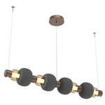Torno Mandrel Linear Pendant - Burnished Bronze / Bronze