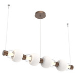 Torno Mandrel Linear Pendant - Burnished Bronze / Clear