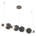 Torno Mandrel Linear Pendant - Burnished Bronze / Clear