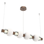 Torno Mandrel Linear Pendant - Burnished Bronze / Smoke