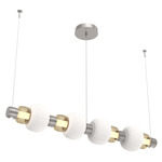 Torno Mandrel Linear Pendant - Beige Silver / Bronze