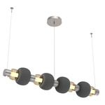 Torno Mandrel Linear Pendant - Beige Silver / Bronze