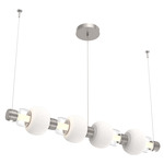 Torno Mandrel Linear Pendant - Beige Silver / Clear