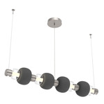 Torno Mandrel Linear Pendant - Beige Silver / Clear