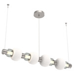 Torno Mandrel Linear Pendant - Beige Silver / Smoke