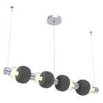 Torno Mandrel Linear Pendant - Classic Silver / Amber