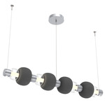 Torno Mandrel Linear Pendant - Classic Silver / Clear