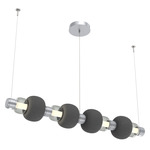 Torno Mandrel Linear Pendant - Classic Silver / Smoke