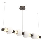 Torno Mandrel Linear Pendant - Flat Bronze / Amber