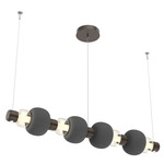 Torno Mandrel Linear Pendant - Flat Bronze / Amber