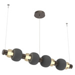 Torno Mandrel Linear Pendant - Flat Bronze / Bronze