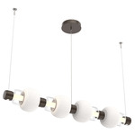 Torno Mandrel Linear Pendant - Flat Bronze / Clear