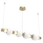 Torno Mandrel Linear Pendant - Gilded Brass / Amber