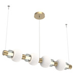 Torno Mandrel Linear Pendant - Gilded Brass / Smoke