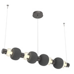 Torno Mandrel Linear Pendant - Graphite / Amber