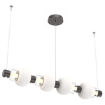 Torno Mandrel Linear Pendant - Graphite / Clear