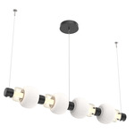 Torno Mandrel Linear Pendant - Matte Black / Amber