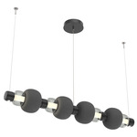 Torno Mandrel Linear Pendant - Matte Black / Smoke