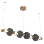 Torno Mandrel Linear Pendant - Novel Brass / Amber