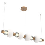 Torno Mandrel Linear Pendant - Novel Brass / Smoke