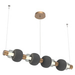 Torno Mandrel Linear Pendant - Novel Brass / Smoke