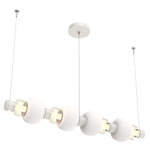 Torno Mandrel Linear Pendant - Salt White / Amber